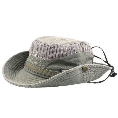 Generic Summer Embroidery Fisherman Hat Mens Visor Mesh Bucket Hats Safari  Hat Cotton Outdoor Chapeus Fashion Climbing Cab Sun Hats-Coffee @ Best  Price Online