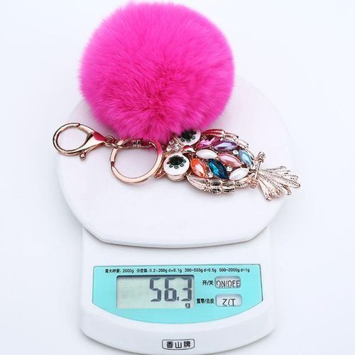 Keychains Girls Fur Pom, Fluffy Keychain Keys Chains