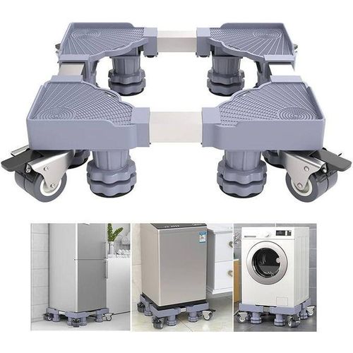product_image_name-Generic-Heavy-duty Adjustable Base with Rollers and Anti-Vibration for Washing Machine or Fridge-3