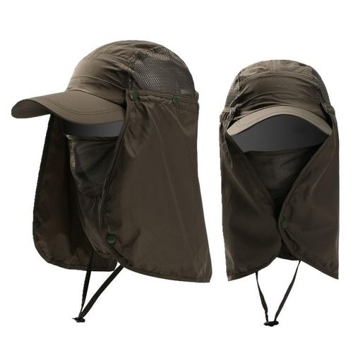 Generic Fishing Hat with Neck Flap Sun Protect Hiking Hat Men