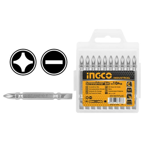 product_image_name-Ingco-Double End Screwdriver Bit Set – 65mm (10pcs)-1