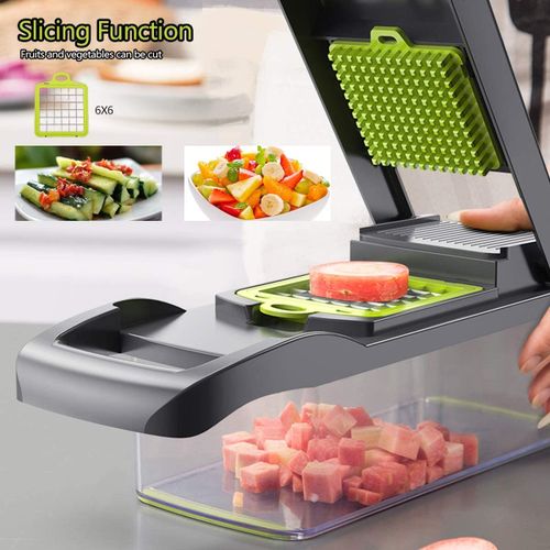 12 in 1 Vegetable Chopper, Multifunctional Vegetable Fruits Cutter Kitchen  Cooking Helper