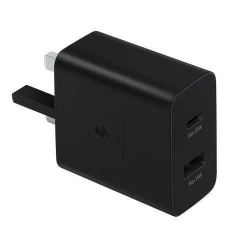 product_image_name-Generic-SHARE THIS PRODUCT    Black Friday deal Samsung 35W Dual Charging Port Fast header adapter Black, 35w max USB-C to C and 15w max USB-A normal Adapter for All Type-C Devices-3