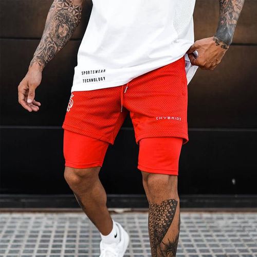 Mens nylon jogger shorts clearance