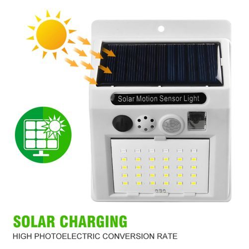 product_image_name-Generic-LED Solar Alarm, Remote Alarm Lights, Infrared Sensor -White-3