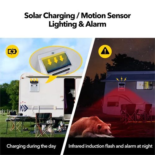 product_image_name-Generic-LED Solar Alarm, Remote Alarm Lights, Infrared Sensor -White-5