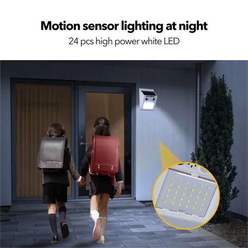 product_image_name-Generic-LED Solar Alarm, Remote Alarm Lights, Infrared Sensor -White-6