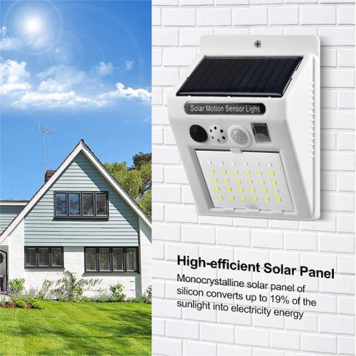 product_image_name-Generic-LED Solar Alarm, Remote Alarm Lights, Infrared Sensor -White-8