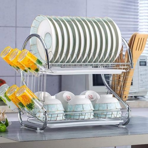2 layer dish drainer stainless steel shop