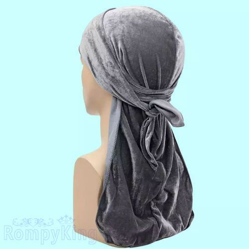 FeiraDeVaidade Velvet Durag Durag Waves Unisex Crushed Velvet Waves Durag  Cap Long Tail Headwrap Durag Turban Hat 