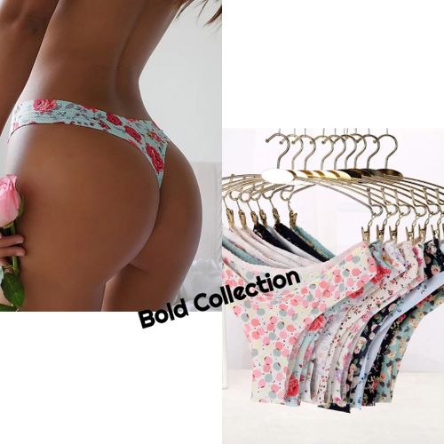 Fashion 4PCs Sexy Floral Soft Silk Seamless Thong Panties(Hips 36-44inc) @  Best Price Online