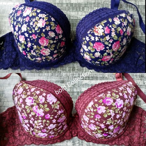 Binnys Hot Sexy Floral Lightly Padded Comfy Silky Bras(cup C