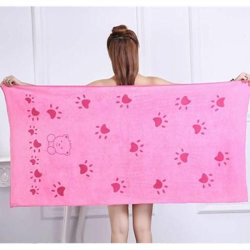 product_image_name-White Label-3Pcs Kid's Bath Towels - Pink-3
