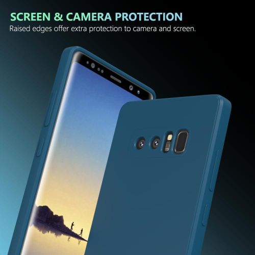 product_image_name-Generic-Silicone Slim Fit Cover  for Samsung Galaxy Note 8 - Blue-4
