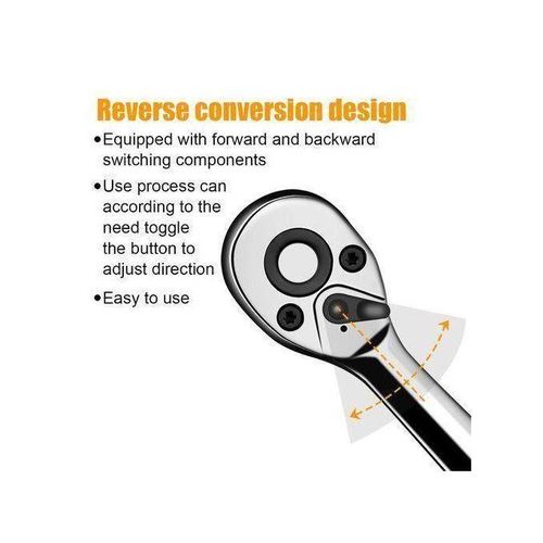 product_image_name-EAGEAT-46-Piece Professional 1/4" Drive Socket Wrench Set - Comprehensive Auto Repair & DIY Tool Kit with Case-5