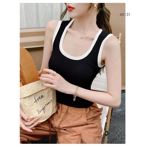 Sport Fashion (e White Black)knitted Camis For Woman Tops For Women Stripes Crop  Tops Built In Bra Spaghetti Strap Camisole Female Tank 2022 Droppshipping  WEF @ Best Price Online