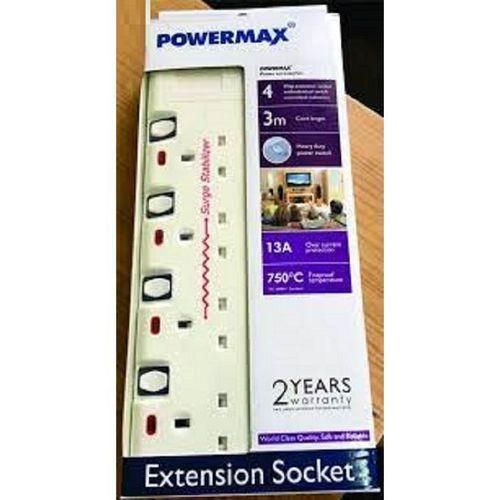 product_image_name-Powermax-Heavy Duty 4 Way Extension With Surge Protector Extension Cable-3