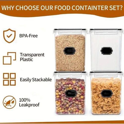 product_image_name-Generic-4Pcs airtight food storage containers 5.2L Each-2