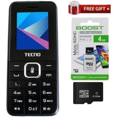 product_image_name-Generic-Techno Dependable Tecno T201 Dual Sim. Wireless Fm,-Black + Free Memory Card 4GB-1