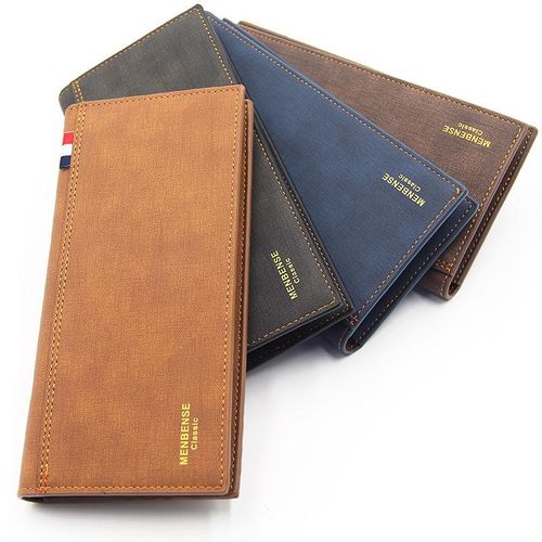 RFID Blocking Men's Biker Vintage Brown Genuine Leather Long Tri-fold Chain  Wallet - Walmart.com