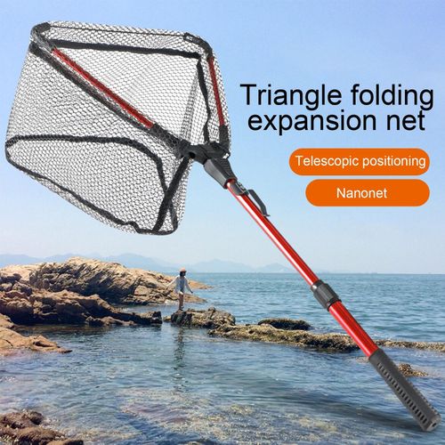 Generic Aluminum Alloy Handle Fishing Net Portable Foldable for