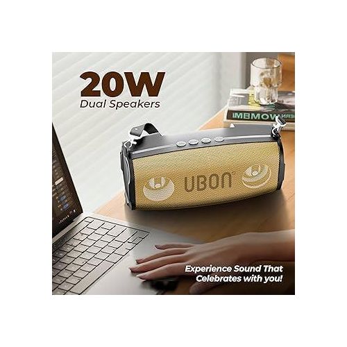 product_image_name-Ubon-Shaheenshah Gold Series Portable Bluetooth Speaker-2