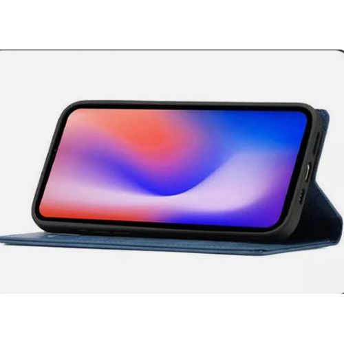 product_image_name-Generic-Samsung Galaxy A04e Luxury Leather Flip Wallet Magnetic Cover Case – Blue, Shockproof, Kickstand, Card Slots, Magnetic Closure-3