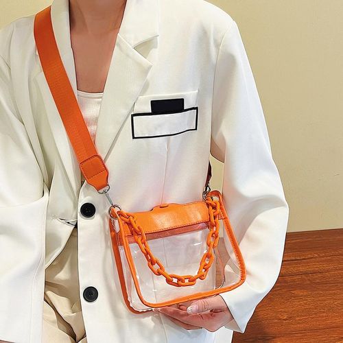 Fashion Women s Bag Rhinestone PVC Transparent Handbags INS Summer Glitter Jelly Bag Ladies Thick Chain Shoulder Bags Tote Purse Best Price Online Jumia Kenya