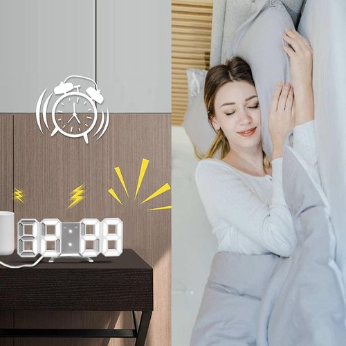 product_image_name-Generic-Digital Alarm Clock with 3 Adjustable Brightness Levels Wall Clock Electronic LED Time Display-3
