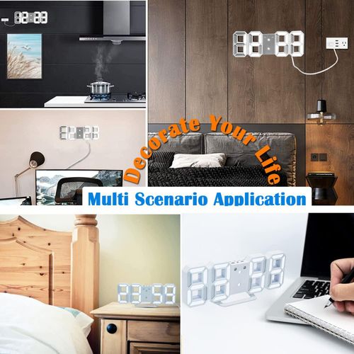 product_image_name-Generic-Digital Alarm Clock with 3 Adjustable Brightness Levels Wall Clock Electronic LED Time Display-7