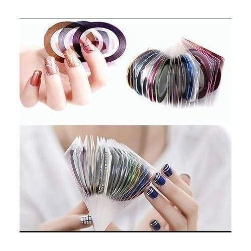product_image_name-Generic-10pcs Assorted Nail Striping Tape Line nail art mixed nail decor-1