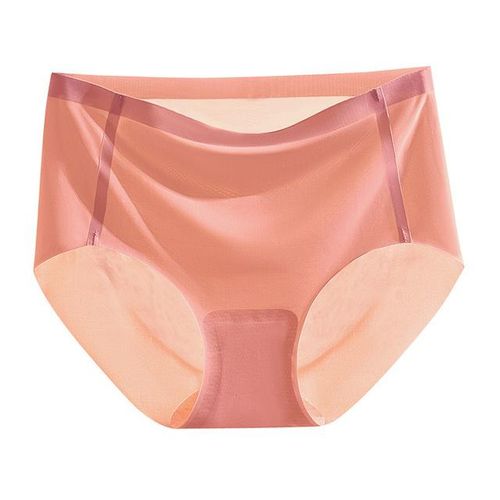 Womens Mulberry Silk Seamless Antibacterial Underwear Pink