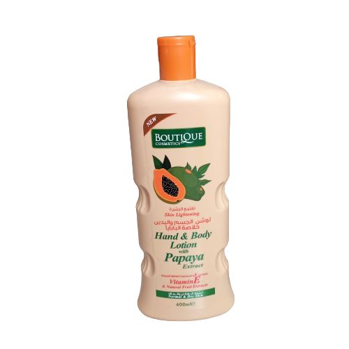 Boutique Cosmetics PAPAYA Hand Body Lotion. Hydrates Softnes