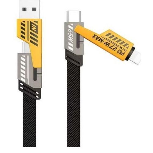 product_image_name-Generic-Mecha Style 6-in-1 Multifunctional Charging Cable 65W Fast Charge USB-C, Lightning, Micro USB – Durable, Retractable, Universal Compatibility-2