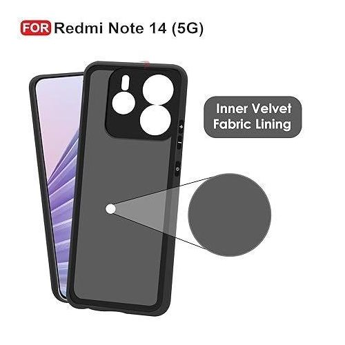 product_image_name-Generic-Black Original Soft Silicone Cover Case for Xiaomi Redmi Note 14 – Flexible Shockproof Slim Back Cover-4