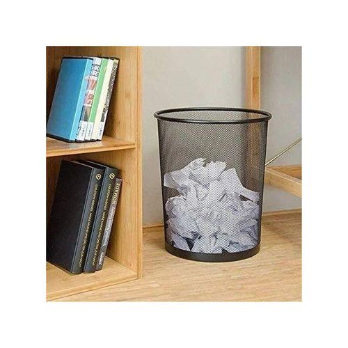product_image_name-Generic-Dust Bin Mesh Black office/home utility metallic waste dustbin - 9L-2