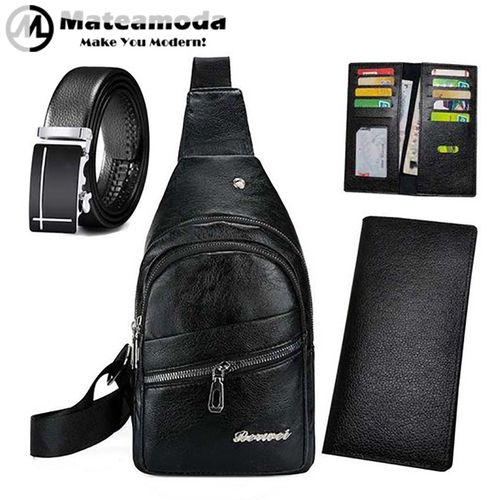 Generic Men Bag Men Chest Bag Men Wallet Men Belt 3 In 1 Best
