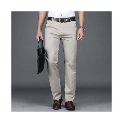 Khaki cotton trousers 