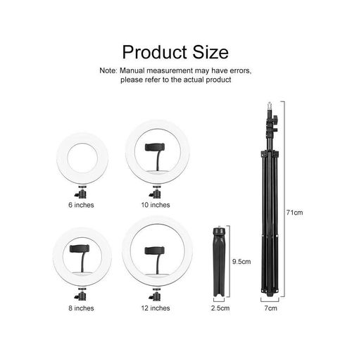 product_image_name-Generic-12-Inch LED Photography Fill Light & 32cm Beauty Ring Light with 210cm Tripod Stand-2