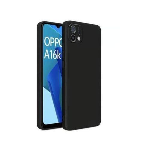 product_image_name-Oppo-A16K Premium Liquid Silicone Case Cover Compatible with A16e (BLACK)-1