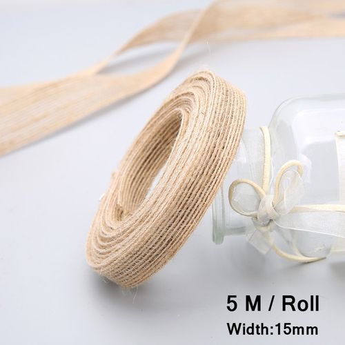 5M Natural Jute Rope Ribbon Bow Craft DIY Wedding Vintage Jute