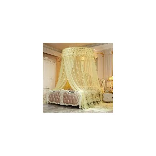 product_image_name-Generic-Cream Premium Round  Mosquito Net – Compact, Elegant & Exceptionally Protective (Sizes: 4×6, 5×6) - Pink-1