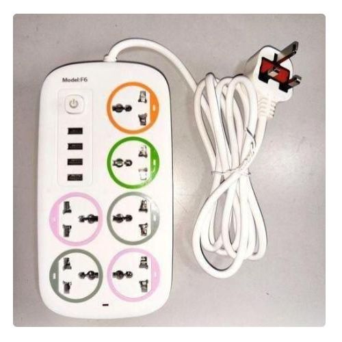 product_image_name-Generic-Extension Cables 6 Way With 3 USB Ports Multiplug Power Extension Socket Power Cables-1