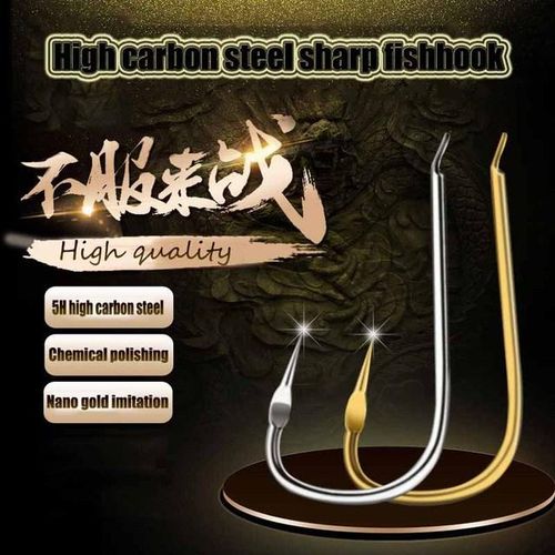 High Carbon Steel Fishing Hook, Black Gold Ghost Tooth Carp Hook