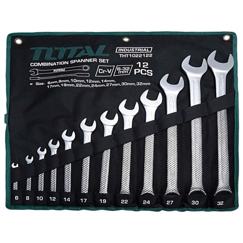 product_image_name-TOTAL-THT1022122 12pcs Combination Spanner Set Size:6-32mm-3