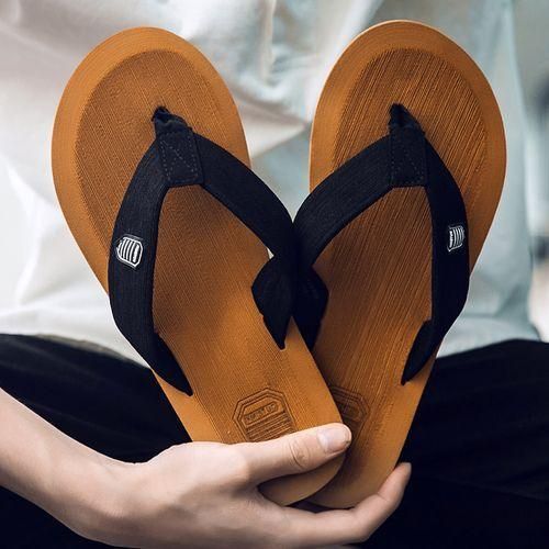 Flangesio Summer Slippers Men Shoes Big Size 3848 High Quality Men's Flip  Flops Beach Sandals Nonslip Outdoor Casual Flat Shoes Male Slippers Indoor House  Shoes For Men Slides Home Bathing Shoes Brown @