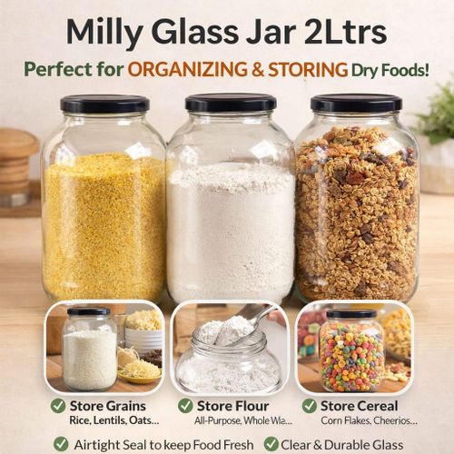 product_image_name-Generic-2 litres black lid airtight glass jar.-1