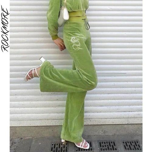 16 Jeans Rockmore Velvet Baggy Wide Leg Pants Women Dragon Print Joggers  hot pants @ Best Price Online