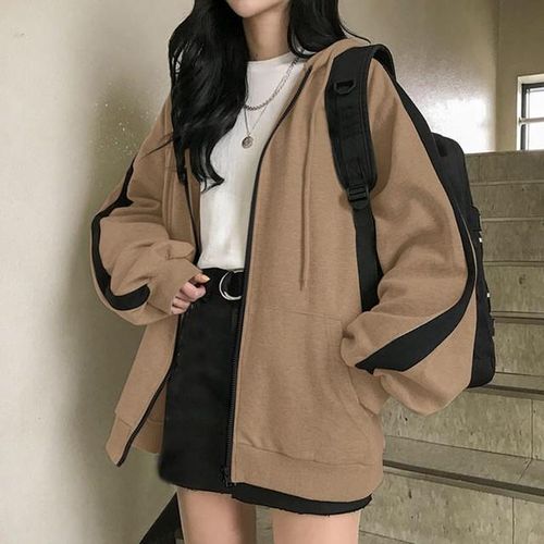 Generic Womens Zip Up Hoodie Vintage Oversized Basic Hoodies E Girl Baggy Extra Long Hoodies Women Long Fleece Sweatshirts Hoodies Best Price Online Jumia Kenya