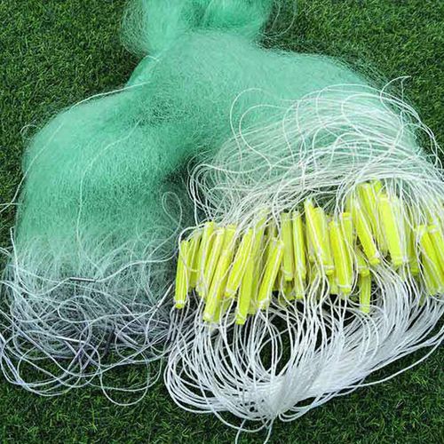 Generic 100M/80M Thick Gillnet 3-layer Fishing Net Green Silk